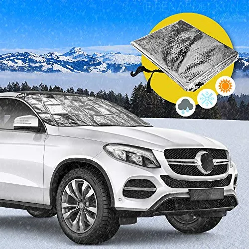 Frontscheibe Abdeckung Winter Windschutzscheibe Abdeckplane Auto-Scheibenabdeckung EIS Schutzfolie/Frostschutz für PKW by Auto-Dress©