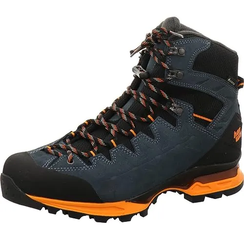 Hanwag Makra Trek GTX Steel/Orange (11 (46)) - Wanderschuhe für Herren mit wasserdichter GORE-TEX Membran und leichter Sohlenkonstruktion - ideal für anspruchsvolle Bergtouren bis 3000 Meter.