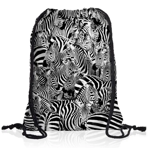 Zebraherde Rucksack Sportbeutel Turnbeutel Beutel zebra zebramuster tier fell