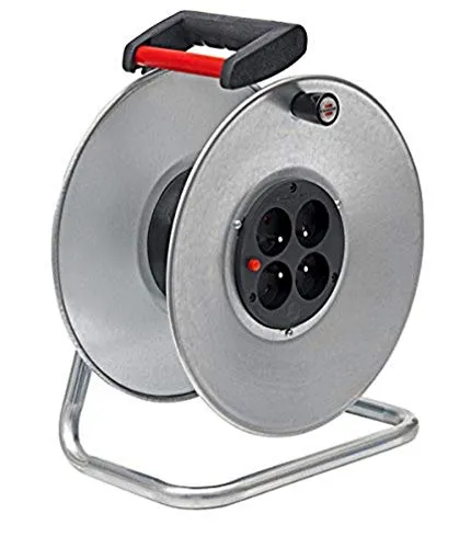 Brennenstuhl 1207301 Leere Kabeltrommel, silberfarben in grau von brennenstuhl