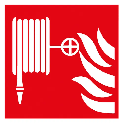 SafetyMarking Schild Alu nachleuchtend 200 x 200 mm Löschschlauch ISO - 15.A5110