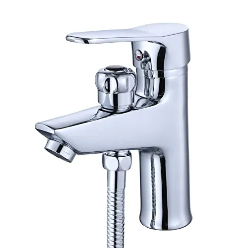 ZXC 3800-1A Hochdruck Bad Armatur mit Brause-Set - Waschbecken-Armatur mit herausziehbarem Brauseanschluss und integrierten Massagedüsen für ein entspannendes Duscherlebnis. Ideal für Ihr Badezimmer!