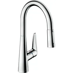 hansgrohe Talis M51 Küchenarmatur mit herausziehbarer Brause - Armaturen mit ComfortZone 200, 2 Strahlarten und QuickClean für einfache Kalkentfernung. Ideal für platzsparende Küchen.