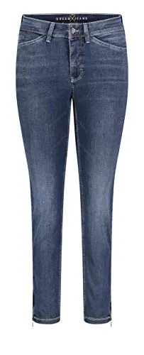 MAC JEANS Damen DREAM CHIC Jeans, Blau (Dark Used D853) - Jeans mit hohem Tragekomfort und langer Haltbarkeit, ideal für modebewusste Frauen.