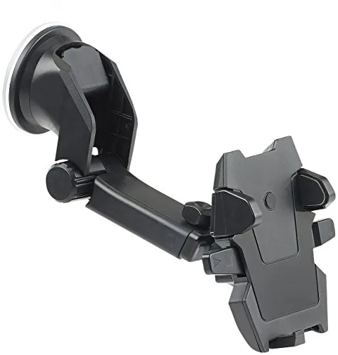 Callstel Handyhalterung fürs Auto: Kfz-Smartphone-Armaturenbrett-Halterung, 360°-Teleskop, One-Touch (Handyhalterung Auto Armaturenbrett, Kfz Smartphone Halter, Halterungen für Navi)