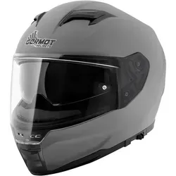 Germot GM 350 Helm - grau, Größe M für Männer - Motorradhelm mit kratzfestem Visier, Pinlock-Vorbereitung und integrierter Sonnenblende für optimalen Fahrkomfort und Sicherheit.