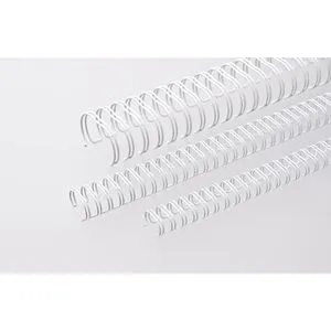 Renz Drahtbinderücken Ring Wire, 34 Ringe, weiß, 3:1 Teilung, 50 Stück, 14,3 mm