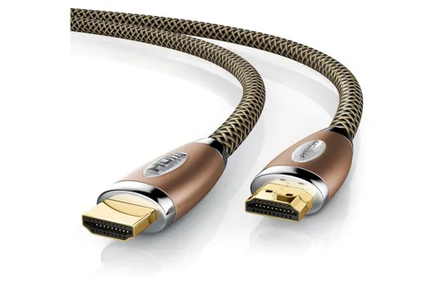 Primewire HDMI-Kabel, 2.0, HDMI Typ A (300 cm), 4k Ultra HD 2160p, 3D, Nylonummantelung, Vollmetall Stecker - 3m