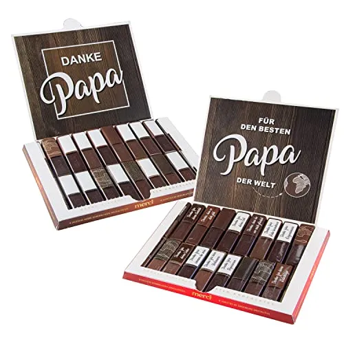 younikat Vatertagsgeschenk für Papa - Aufkleber-Set passend für Merci Schokolade -Bester Papa- zum Vatertag I selbstklebend I kreative Geschenkidee I ohne Schokolade I dv836