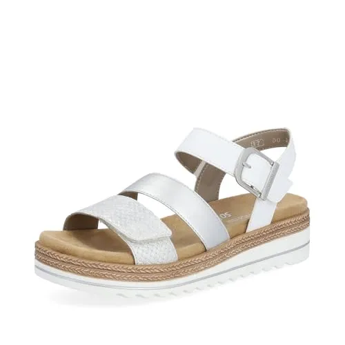 Remonte Damen Riemchensandalen D0Q55 – Komfortable Sommerschuhe - Wanderschuhe mit veganen Materialien und Lite 'n Soft Technologie für optimale Dämpfung. Herausnehmbare Innensohle ermöglicht individuelle Anpassung.