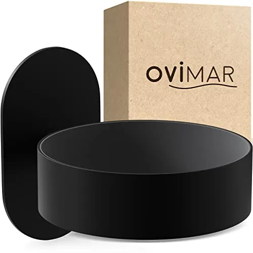 ovimar Kvitoya Haartrocknerhalter – Eleganter Fönhalter aus Edelstahl - Fönhalter aus hochwertigem Edelstahl in Schwarz, ideal für eine platzsparende und stilvolle Aufbewahrung Ihres Haartrockners.