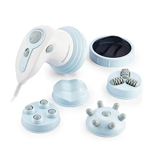 InnovaGoods® Vibrationsmassagegerät CellyRed 5 in 1 - Toninggeräte für den Körper, reduziert Cellulite und strafft die Haut mit 5 auswechselbaren Aufsätzen für eine vielseitige Anwendung.