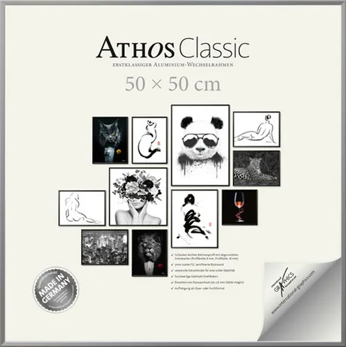 International Graphics 2020 GmbH Bilderrahmen Athos Classic+, Aluminium, Made in Germany, Wechselrahmen, Fotorahmen