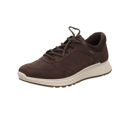 ECCO Sneaker Exostride M Low GTX - Wasserdichter Herren Schuh in Mochabraun, Größe 44 - Sneaker für Herren mit robustem Yakleder und GORE-TEX, ideal für nasses Wetter. Die federnde Mittelsohle sorgt für Komfort, während die Gummi-Außensohle Stabilität bietet.