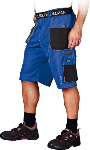 Leber & Hollman Herren kurze Arbeitshose LH-FMN-TS - Arbeitsshorts aus robustem Gewebe (65% Polyester, 35% Baumwolle) mit multifunktionalen Taschen und optimaler Passform für Handwerk und Industrie.