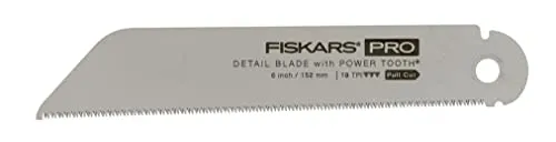 Original Fiskars Pro Ersatzblatt für klappbare PowerTooth-Zugsäge (1062932), Sägeblattlänge: 15 cm, 19 TPI, 1062942
