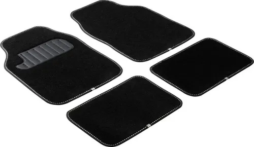 Walser Autoteppich Color, 4-teiliges Universal Fußmatten-Set - Robuste Fußmatten für optimalen Schutz des Fahrzeugbodens, mit Antirutschnoppen für sicheren Halt und leicht zu reinigen. Ideal für viele Fahrzeugmodelle.