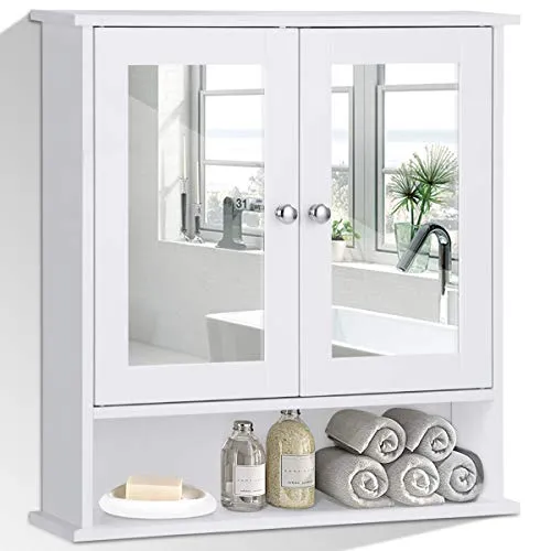 COSTWAY Spiegelschrank Badezimmer