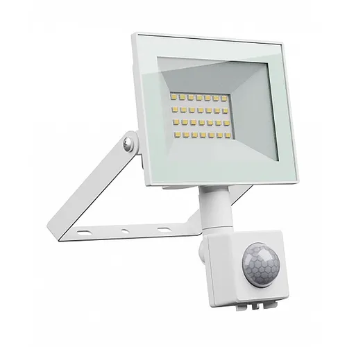 LED Fluter Noctis Lux 4 Weiß IP44 20W 1650lm Neutralweiß 4000K Bewegungsmelder