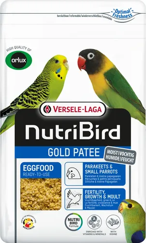 Versele Laga Nutribird Gold Patee Für Wellensittiche & Kleine Papageien 1Kg - Ei-Nahrung Für Gesunde Aufzucht