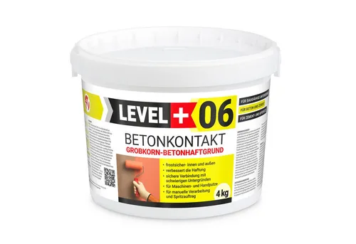 Level+ Haftgrund Betonkontakt Tiefgrund Betonfarbe Grundierung Haftgrund L+06 - 4KG