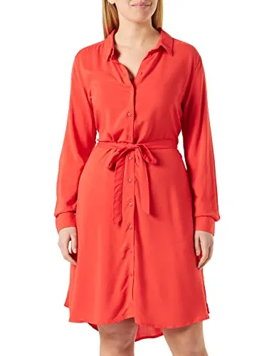 ICHI Damen IHMAIN DR Kleid, 171664/Poppy Red, 38