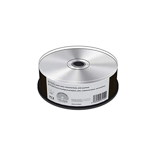 MediaRange BD-R 25GB 6-fache Schreibgeschwindigkeit, Silber, Unbedruckt/Blank, voll Metallisiert, 25er Cakebox