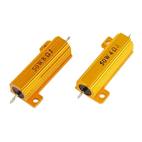 sourcing map 2 PCS 50 W 4 Ohm 8 Ohm Wirewound Aluminium Untergebracht Widerstand Widerstand de