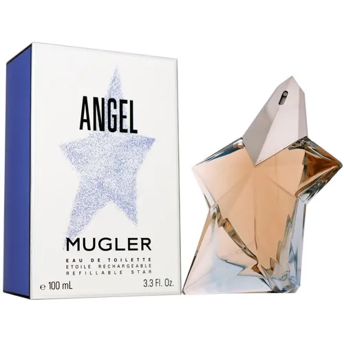 Thierry Mugler Angel EDT Spray 100ml - Damen Eau de Toilette Spray, nachfüllbar und mit einem einzigartigen, himmlischen Duft, der verzaubert.