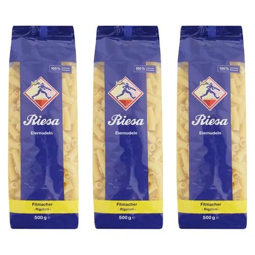 3er Pack Riesa Nudel Fitmacher Rigatoni (3 x 500 g)