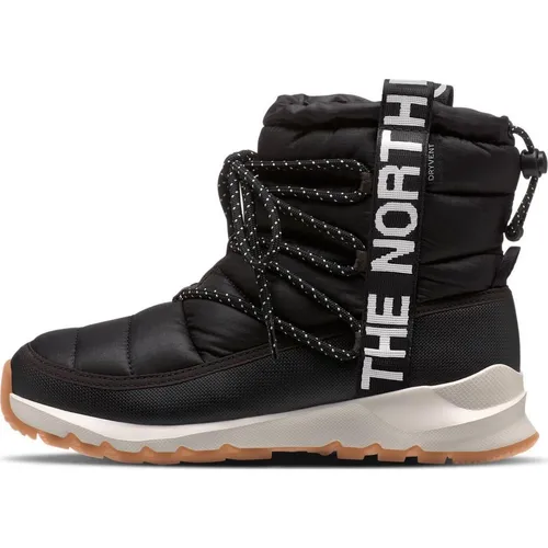 The North Face Womens Thermoball Lace UP WP Stiefel - Schwarz/Weiß - Wanderschuhe mit wasserdichter DryVent Bootie-Konstruktion und innovativer Thermoball Isolierung für Wärme und Komfort, selbst bei nassen Bedingungen.