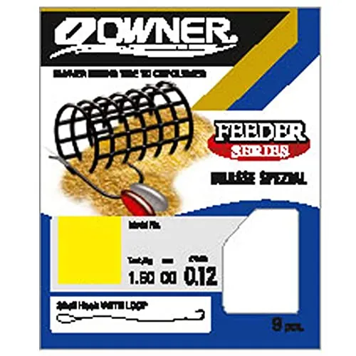Owner Feeder Brasse Spezial (FRL-319) Gr. 12 - Fertig gebundene Feederhaken für erfolgreiches Friedfischangeln auf Brachse und Rotauge, ideal für Süßwasser. Inklusive 10 Stück pro Packung.