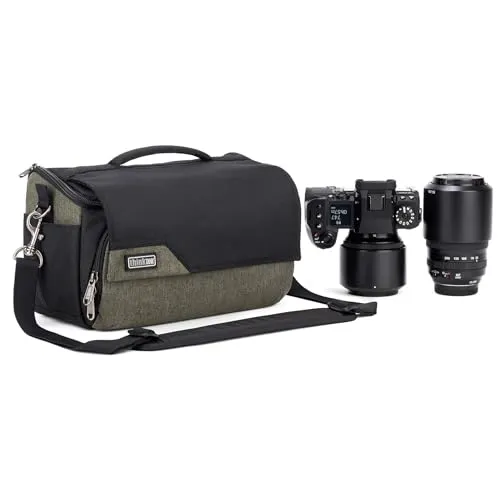 Think Tank Mirrorless Mover 25 - Coast Green Kameratasche - Kameratasche für spiegellose Systeme, ideal für 1 Kamera und bis zu 3 Objektive. Mit abnehmbarem Schultergurt und schnell zugänglichem Klappdeckel für optimalen Schutz und Komfort.