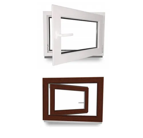 JeCo Fenster Kellerfenster Kunststoff innen weiß / außen Farbe 2-fach Verglasung