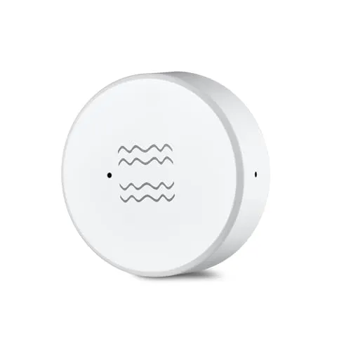 Haozee Smart Vibration Sensor Alarm, Echtzeit-Überwachung, Tür-/Fenster-Vibrationserkennungsalarm für die Sicherheit zu Hause, App-Fernbedienung, unterstützt Home Assistant Zigbee2MQTT