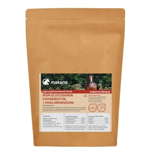 Produktbild Makana MSM Glucosamin Chondroitin + Hyaluronsäure Pulver 500g Beutel
