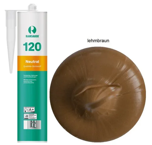 Ramsauer Dichtstoff Ramsauer 120 Neutral Silikon Dichtstoff 310ml Kartusche, gebrauchsfertig, UV- und witterungsbeständig, anstrichverträglich