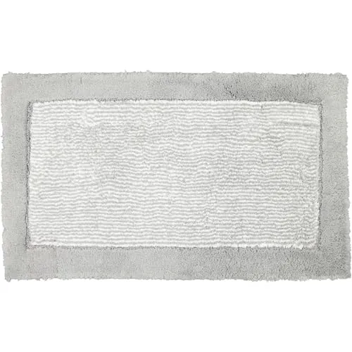 Cawö Badematte Two-Tone Platin (60x100cm) - Badematten aus deutscher Herstellung, stilvolles Design und hohe Qualität für Ihr Badezimmer.