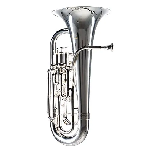 Monzani MZEP-1150S Bb-Euphonium, Vollkompensiertes Messinginstrument, Leichte Ansprache, Voll, Warmer Ton, Unproblematische Intonation, Inklusive Mundstück und Hardcase