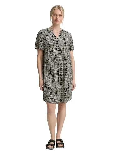 TOM TAILOR Damen Kleid - Freizeitkleid für Damen, kurzärmlig mit optimaler Passform und hohem Tragekomfort – perfekt für den Alltag und besondere Anlässe.