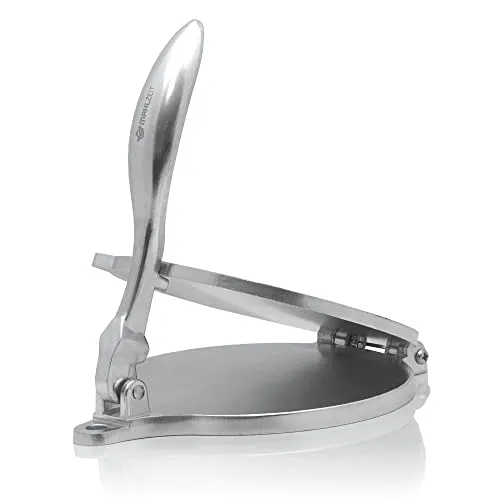 Mahlzeit Tortilla Presse Ø 20 cm aus Aluminium - Tortilla-Maker aus leichtem Aluminium, pflegeleicht und ideal für kreative Kochabende. Inklusive Backpapier für perfekte Tortillas.