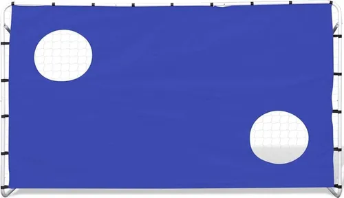 vidaXL Fußballtor mit Torwand 240x92x150 cm - Tore & Torwände – Hochwertiges Fußballtor aus robustem Stahl, witterungsbeständig und ideal für Spaß im Freien mit Kindern und Erwachsenen.