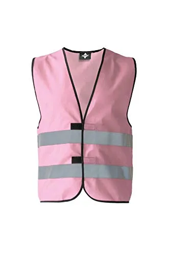 KORNTEX Warnweste mit Klettverschluss Dortmund - Sicherheitsweste Pannenweste – EN 17353 zertifiziert, 360° Reflexstreifen,L , rosa, stark reflektierend für beste Sichtbarkeit, Unisex
