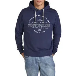 TOM TAILOR Hoodie Herren Regular Fit - Kapuzenpullover mit stylischem Print - Kapuzenpullover für Herren, Regular Fit, mit modischem Logo Print. Hochwertige Baumwoll-Mischung, pflegeleicht und ideal für jede Jahreszeit.