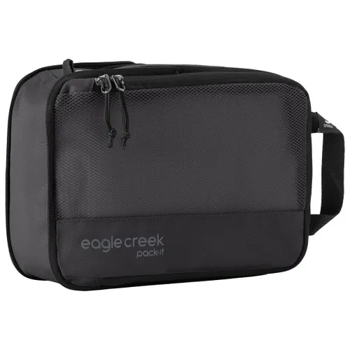 Eagle Creek Pack-It Reveal Compression Cube S - 1 l grau/schwarz - Kompakter Packsack mit 1 l Volumen, ideal für Reisen. Mit innovativer Kompressionstechnologie für mehr Platz im Gepäck. Material: 100% Polyester.