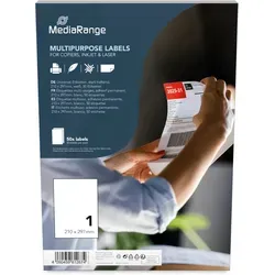 MediaRange Universal-Etiketten - 50 selbstklebende Etiketten, stark haftend und schnelltrocknend, ideal für vielseitige Anwendungen
