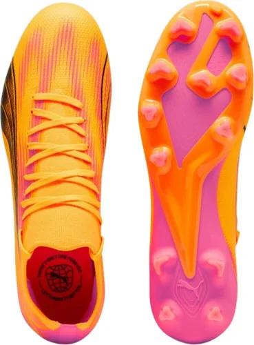 Puma Ultra Match FG/AG Herren Fußballschuhe - Orange - Größe 39 - Hochwertige Fußballschuhe für Herren, ideal für Rasen- und Kunstrasenplätze. Mit GripControl für optimale Ballkontrolle und TPU SPEEDPLATE für maximale Geschwindigkeit.