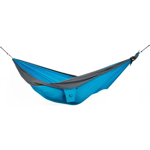 King Size Hammock - Hängematte aqua-dark grey - Hängematten & Hängestühle, extra breite Hängematte für maximalen Komfort und Platz, ideal für entspannte Momente zu zweit und aus atmungsaktivem Fallschirmnylon.