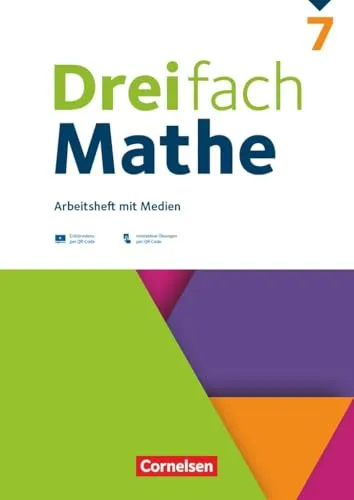 Dreifach Mathe - Ausgabe 2021 - 7. Schuljahr: Arbeitsheft mit Medien und Lösungen - Inkl. Erklärvideos und interaktiven Übungen