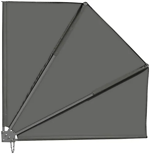 Royal Gardineer Sichtschutz-Fächer für Balkon, 140 x 140 cm - Sichtschutz & Markisen, praktischer Balkonfächer zum Klemmen ohne Bohren, ideal für mehr Privatsphäre auf Ihrem Balkon.